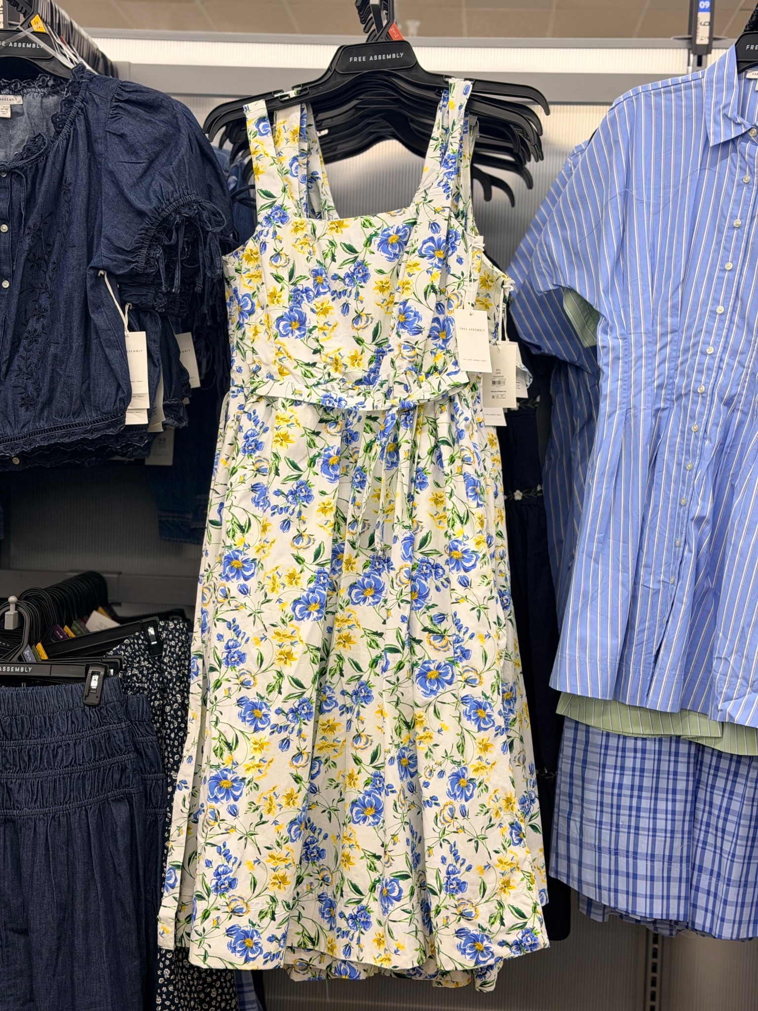 Is it anthro? No it is free assembly. If you are looking for something to wear for Easter or Mother’s Day, this floral dress is a show stopper! 

#LTKSeasonal #LTKMidsize #LTKspring