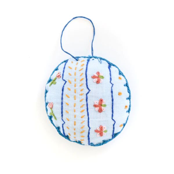 Hand Embroidered Hibiscus Ornament | The Avenue