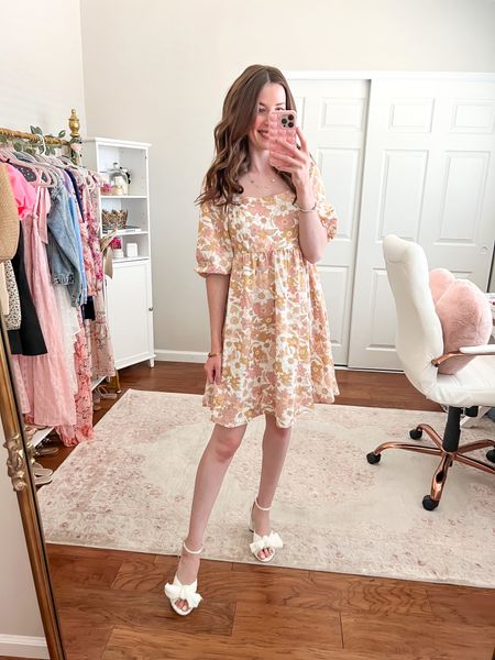 Amazon dress is the absolute cutest! TTS / size up 1/2 in the Amazon heels