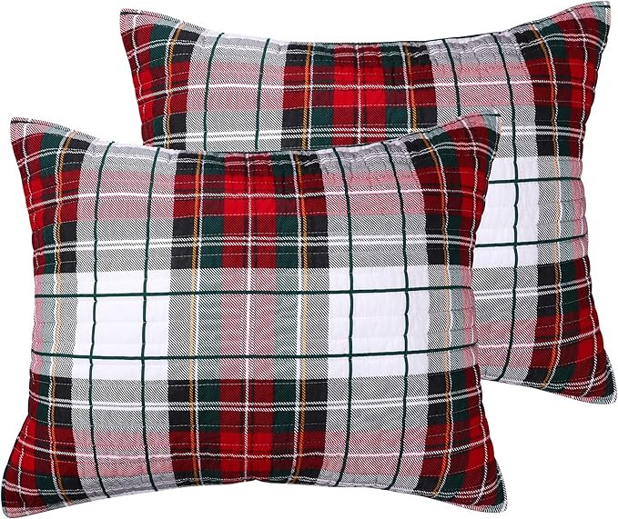 Amazon.com: Levtex Home Thatch Home Spencer Plaid Spencer Plaid Quilted Standard Sham (Pack of 2)... | Amazon (US)