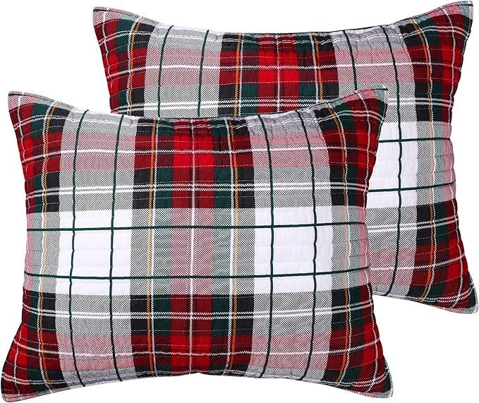 Amazon.com: Levtex Home Thatch Home Spencer Plaid Spencer Plaid Quilted Standard Sham (Pack of 2)... | Amazon (US)