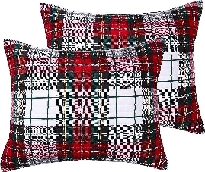 Amazon.com: Levtex Home Thatch Home Spencer Plaid Spencer Plaid Quilted Standard Sham (Pack of 2)... | Amazon (US)