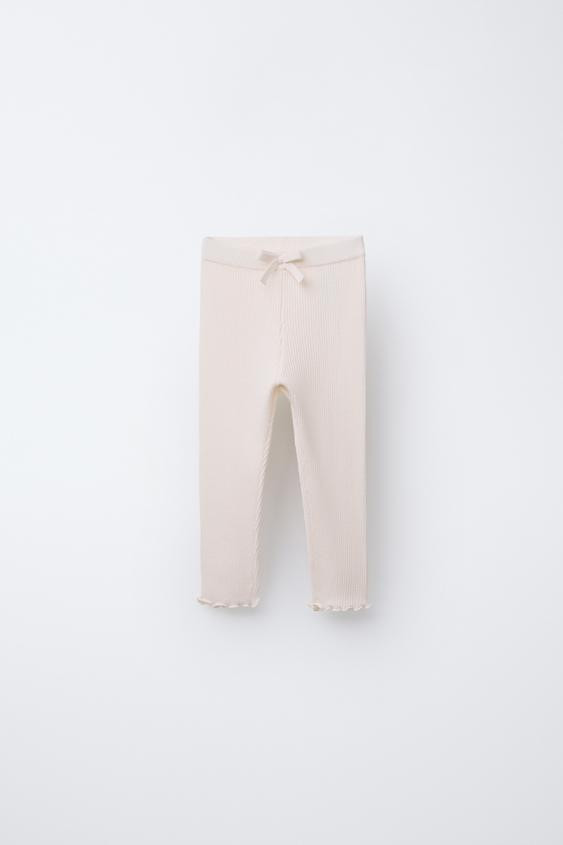PLAIN RIBBED LEGGINGS | Zara US