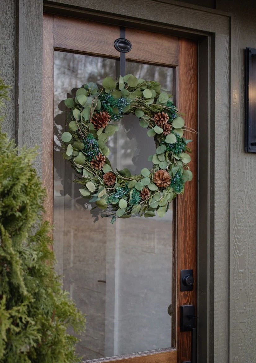 Preserved Evergreen Holiday Wreath with Pinecones - 22" Wide | Afloral