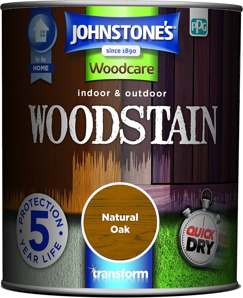 Johnstone’s - Interior & Exterior Woodstain - Natural Oak | Weathershield, UV Resistant, Quick ... | Amazon (UK)