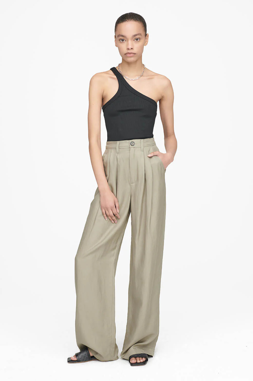 Carrie Pant - Green Khaki | Anine Bing