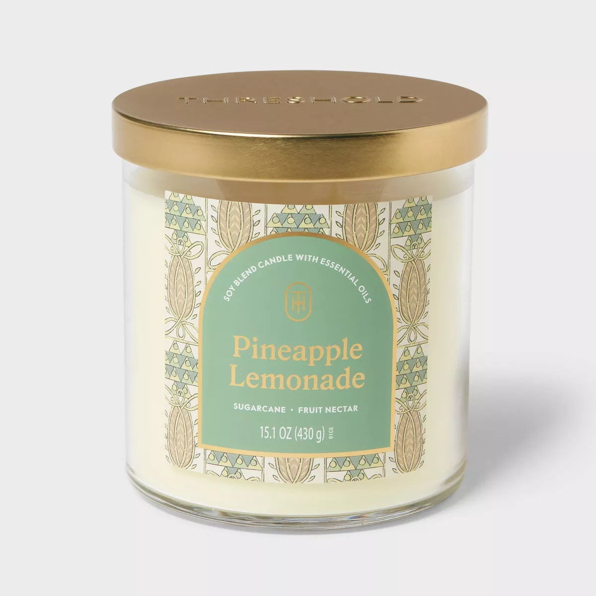 2-Wick Glass Jar Candle with Lid Pineapple Lemonade 15.1oz - Threshold™ | Target