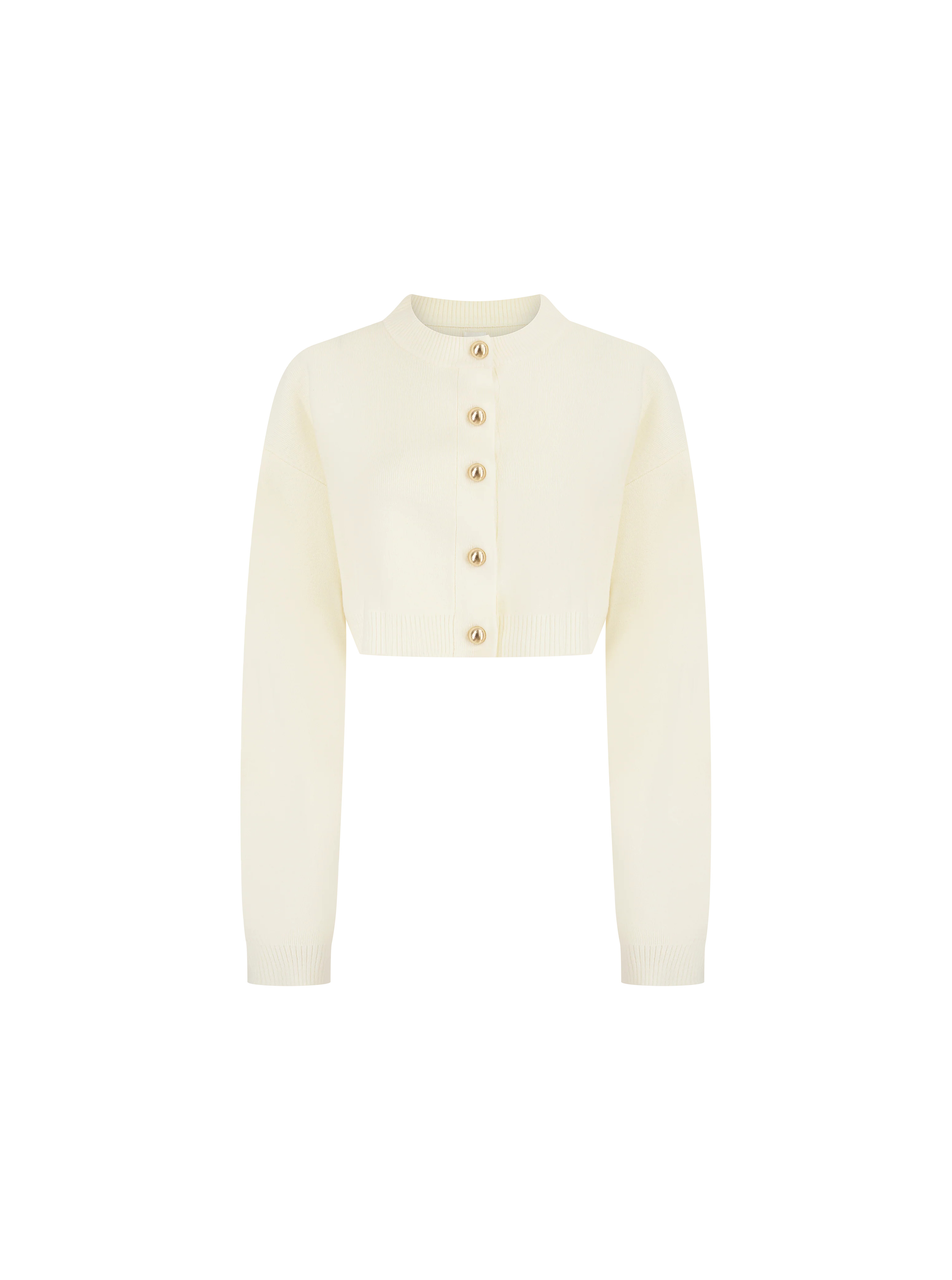 Cosy Cropped Cardigan - Cream | Maebe