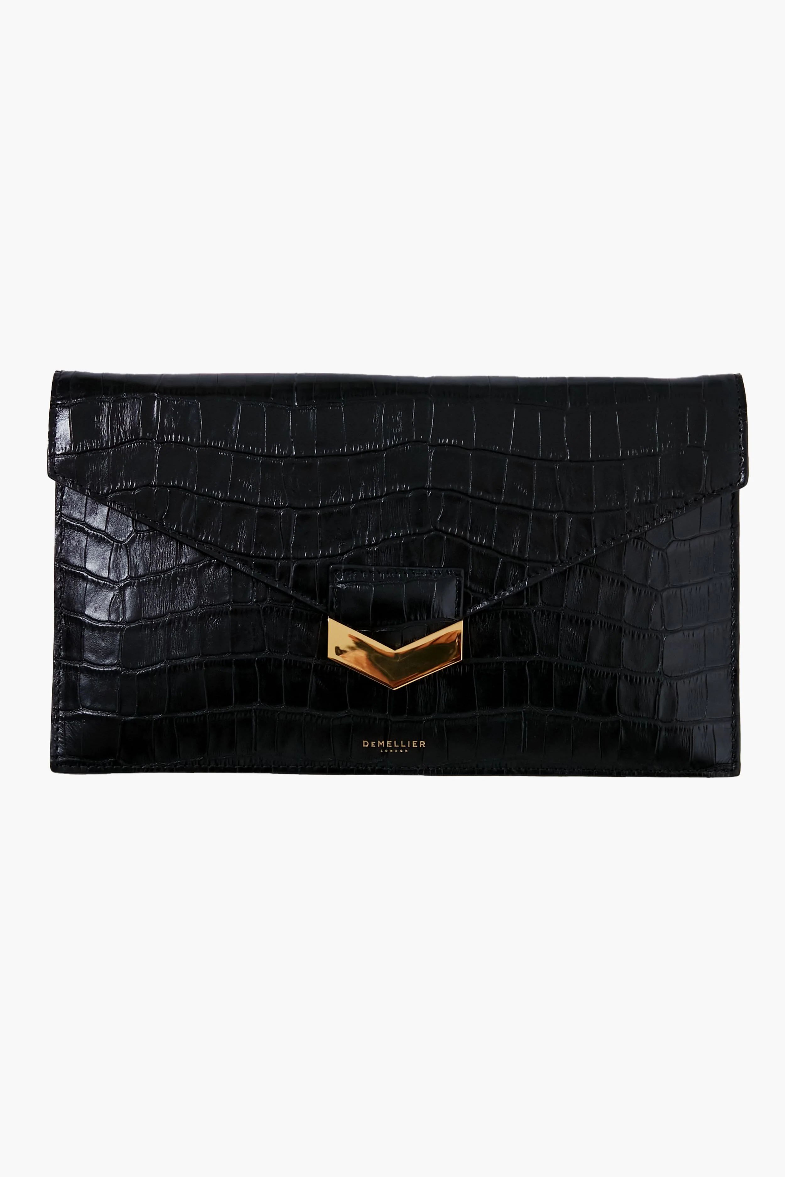 Black Croc London Clutch | Tuckernuck (US)