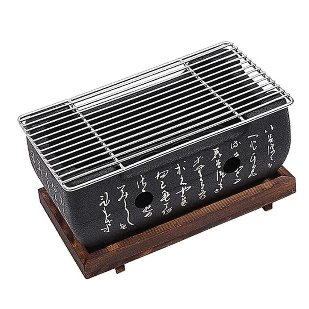 JVFCXXV Japanese Style BBQ Grill Mini Portable Charcoal Tabletop Stove with Wire Mesh Grill for Yakiniku Robata Yakitori Takoyaki Outdoor Camping | Lowe's