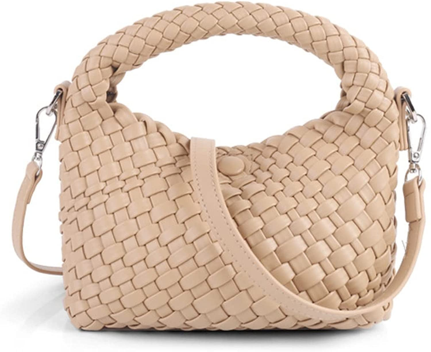 Women Woven Tote Small Crossbody Bag, Weave Quilted Purse Square Shoulder Bag Woven Handbag with ... | Amazon (US)