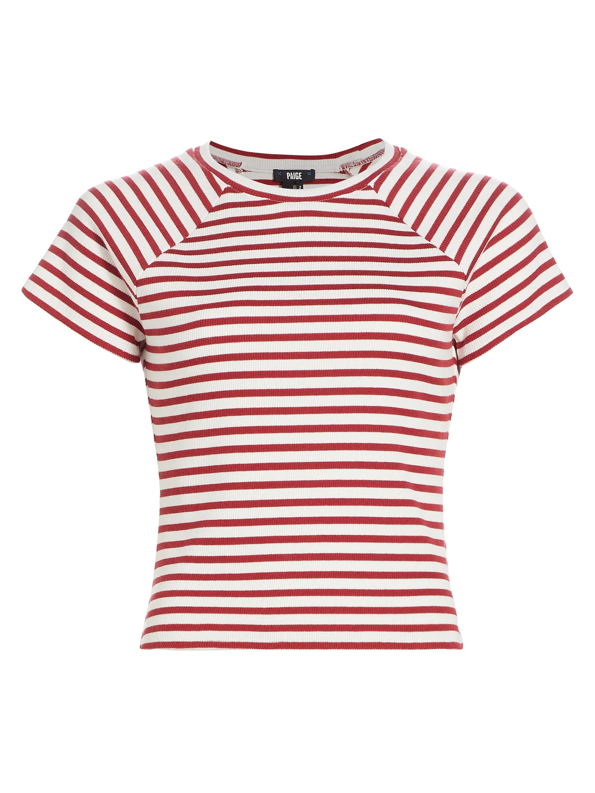 Bijou Striped Rib-Knit Crewneck T-Shirt | Saks Fifth Avenue