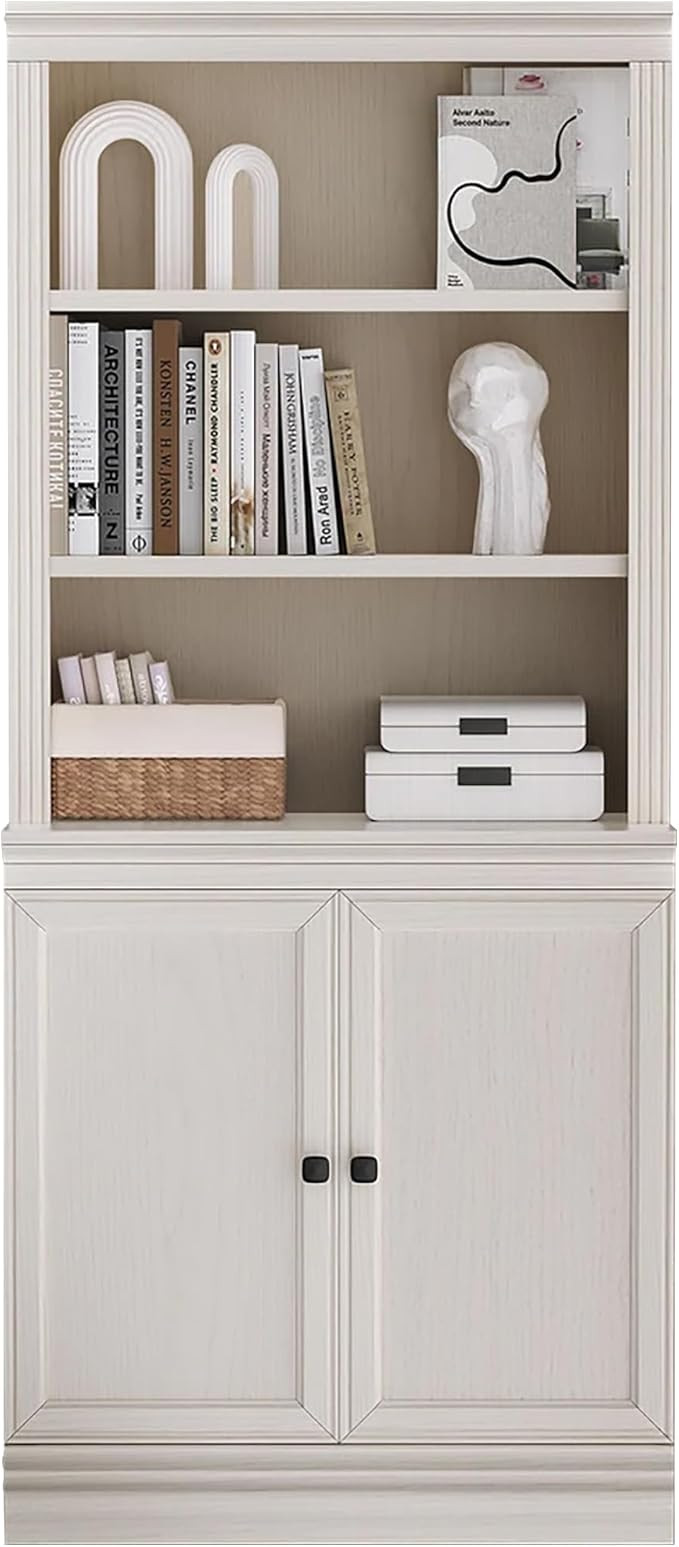 JAHRSTIM Halston Multi-Depth Bookcase, Adjustable Storage Shelving Unit with Doors for Home and O... | Amazon (US)