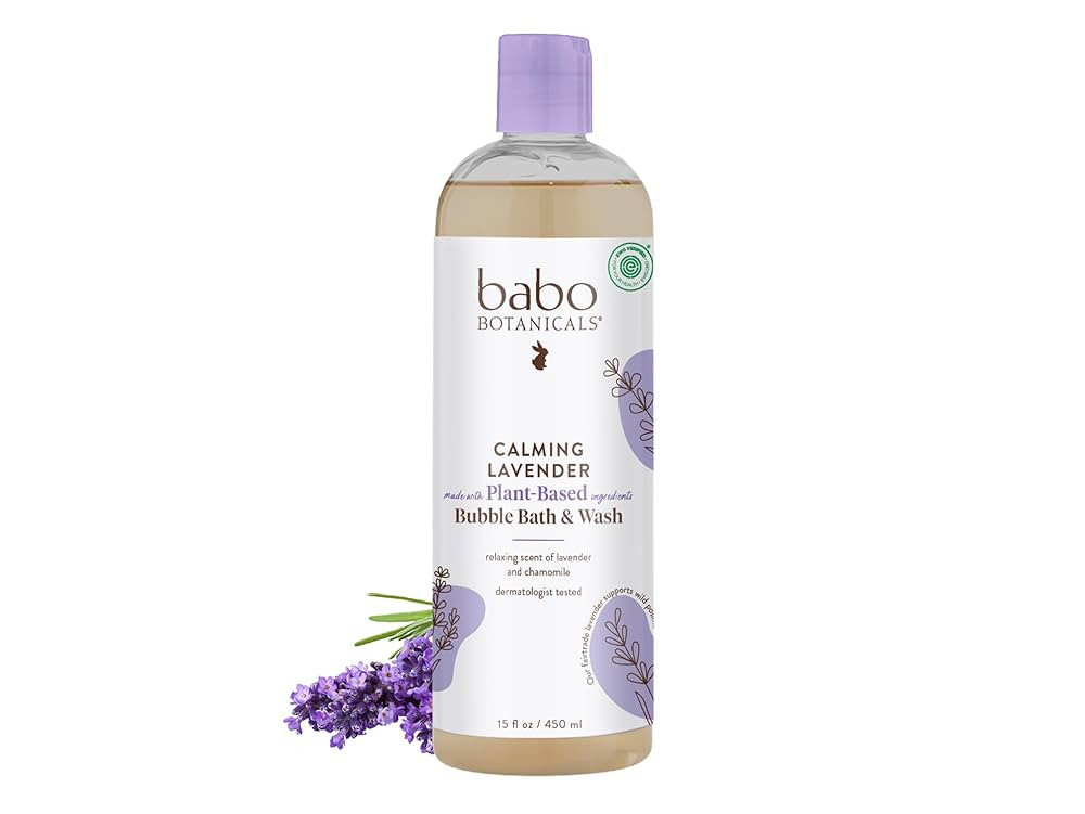 BABO Botanicals Calming Lavender 2-in-1 Bubble Bath & Wash - Relaxing Chamomile & Lavender - EWG ... | Amazon (US)