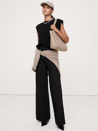 Wide-Leg Everywhere Ponte Pant | Banana Republic (US)