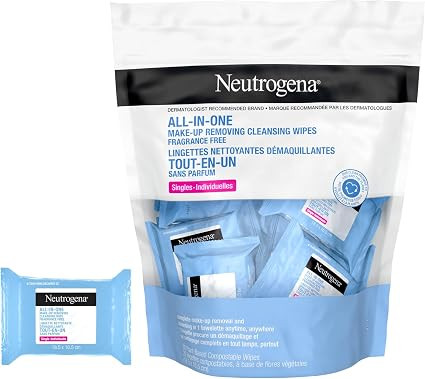 Neutrogena All-in-One Makeup Removing Cleansing Wipes, Waterproof Mascara Removal, Fragrance Free... | Amazon (CA)