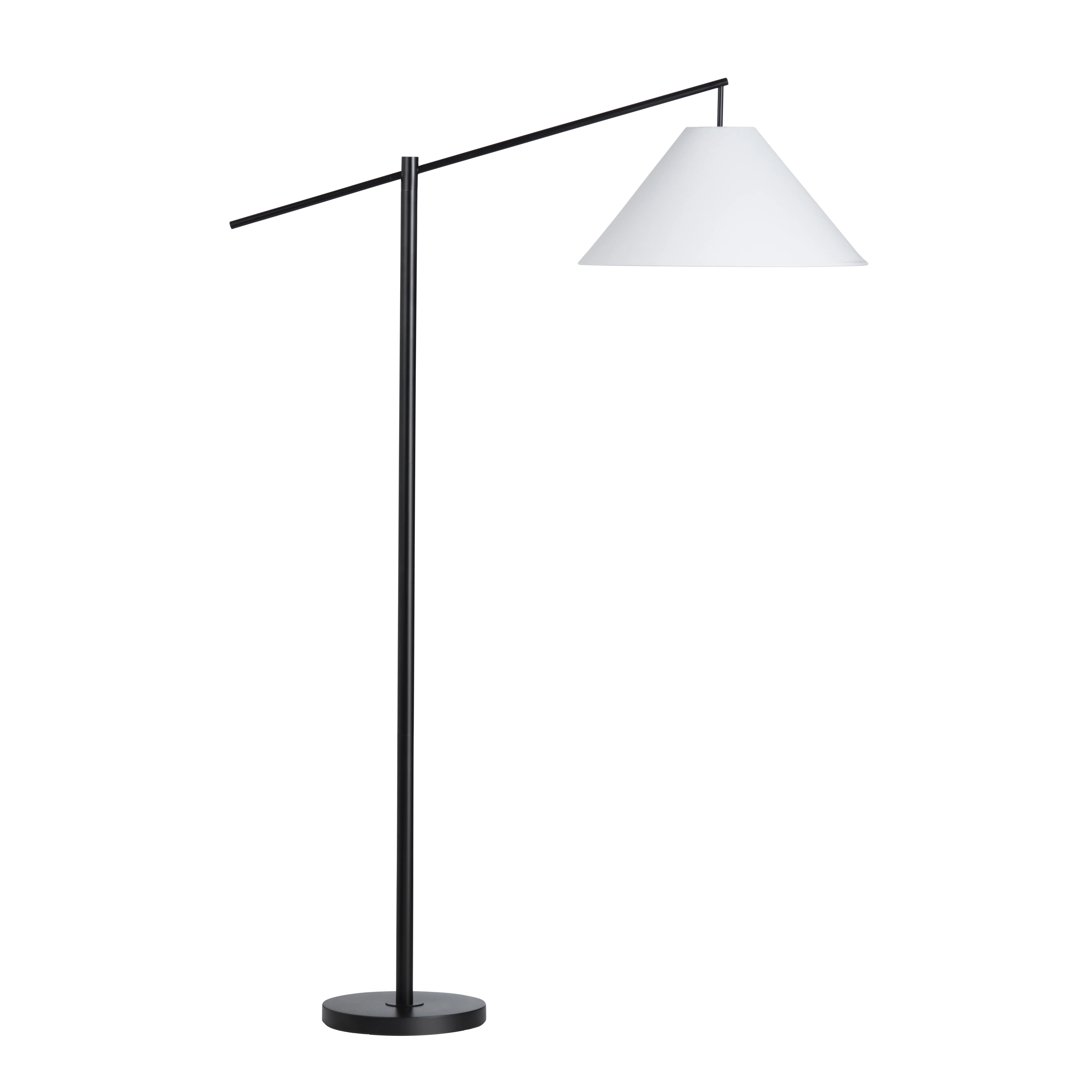 68.25" Steel Floor Lamp With White Linen Shade | Wayfair North America