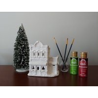 California Creations Beauty Shop & Donuts # Se199 Ready To Paint Christmas Holiday Village Plaster H | Etsy (US)