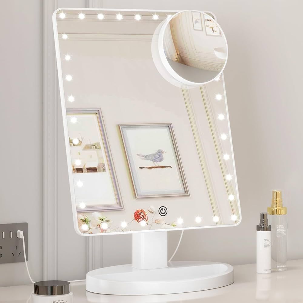 FUNTOUCH Large Lighted Vanity Makeup Mirror (X-Large) with 35 LED Lights, Touch Screen Dimmable a... | Amazon (US)
