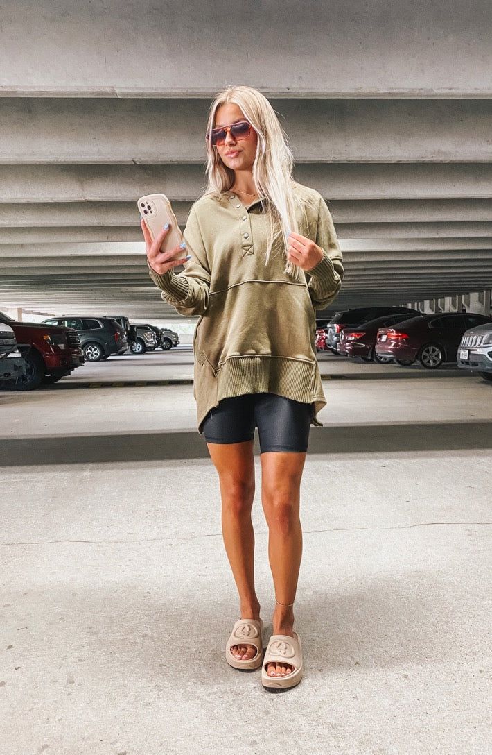 Easy to Wear Olive Hoodie Top | Apricot Lane Boutique