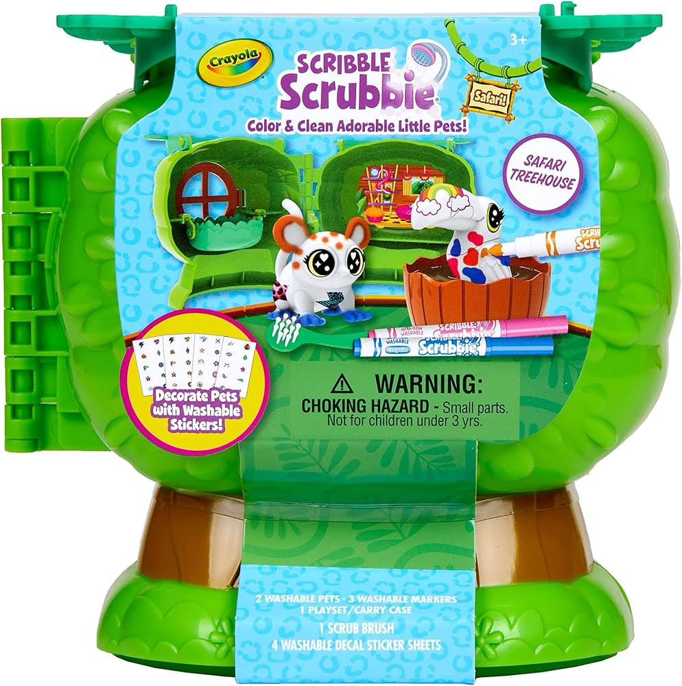 Crayola Scribble Scrubbie Pets Safari Treehouse, Toy Storage Case, Gift for Boys & Girls | Amazon (US)