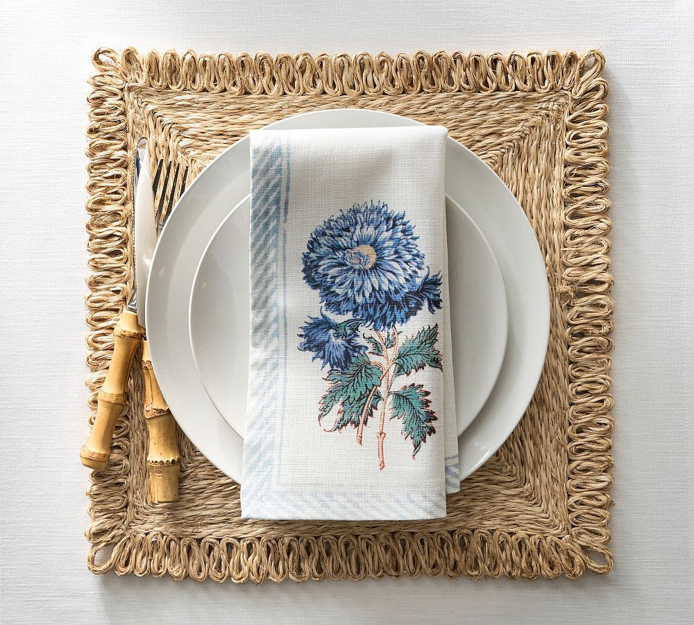 Chrysanthemum Organic Cotton Napkins - Set of 4 | Pottery Barn (US)