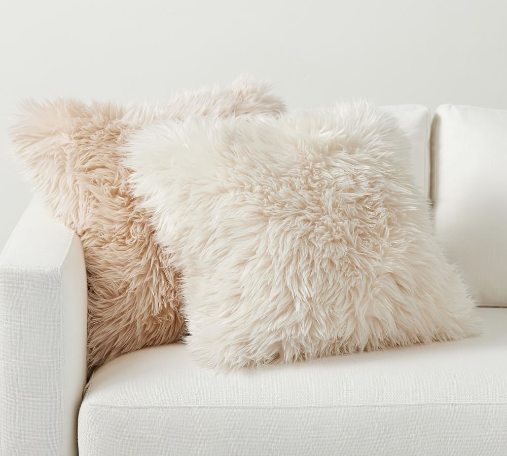 Luxe Faux Fur Throw Pillow | Pottery Barn (US)