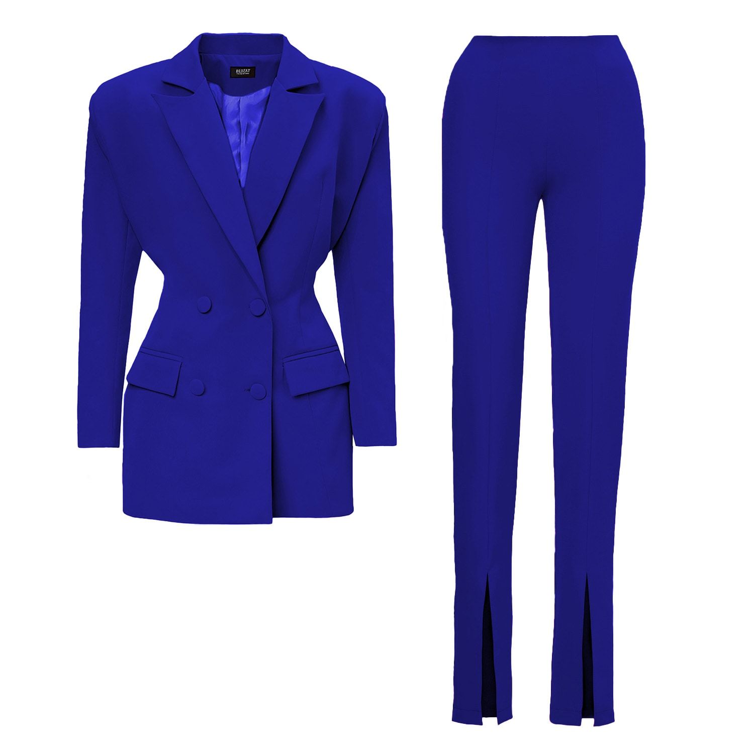 Electric Blue Suit With Tailored Hourglass Blazer And Slim Fit Trousers | Wolf & Badger (US)