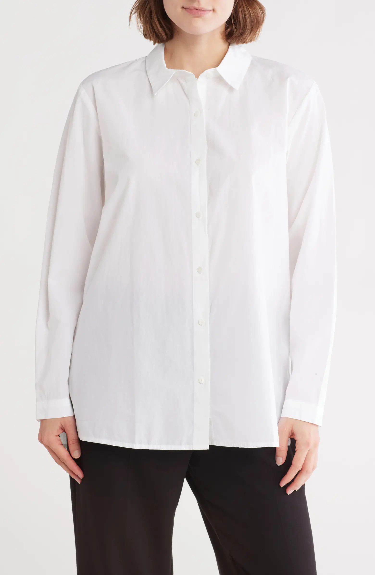 Eileen Fisher Organic Cotton Button-Up Shirt | Nordstromrack | Nordstrom Rack