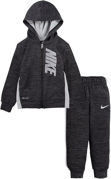 Nike Baby Boy's Heather Therma Zip-Up Hoodie and Pants Two-Piece Set (Toddler) | Amazon (US)