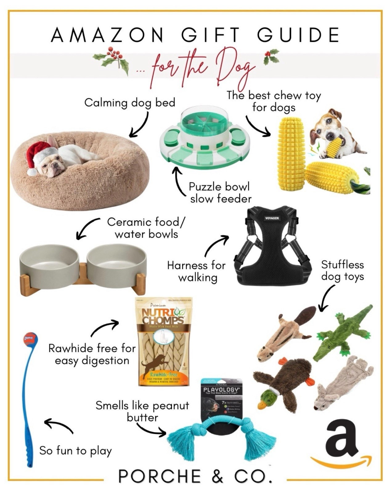 Because our pups deserve the best gifts too! 🐶🎁 This Amazon Gift Guide is full of cozy, fun, and enrichment-packed favorites every dog will absolutely love.
From calming beds to puzzle bowls, durable toys, and the yummiest treats — these are perfect for your own fur baby or any dog-parent on your list. 🐾❤️

🐶 WHAT’S INCLUDED:
• Calming dog bed
• Puzzle bowl slow feeder
• Best chew toy (corn chews)
• Ceramic food/water bowls
• Harness for walking
• Stuffless dog toys
• Nutri Chomps (rawhide-free treats)
• ChuckIt play stick
• Playology peanut-butter scented rope toy

#AmazonGiftGuide #DogGiftGuide #GiftsForDogs #DogMomLife #CalmingDogBed #PuzzleBowl #SlowFeeder #DogChewToys #CornDogToy #CeramicDogBowls #DogHarness #StufflessDogToys #NutriChomps #RawhideFreeTreats #ChuckItToy #PlayologyToy #AmazonFinds #PetGiftGuide #HolidayGiftGuide #PorcheAndCo


#LTKFindsUnder100 #LTKCyberWeek #LTKGiftGuide