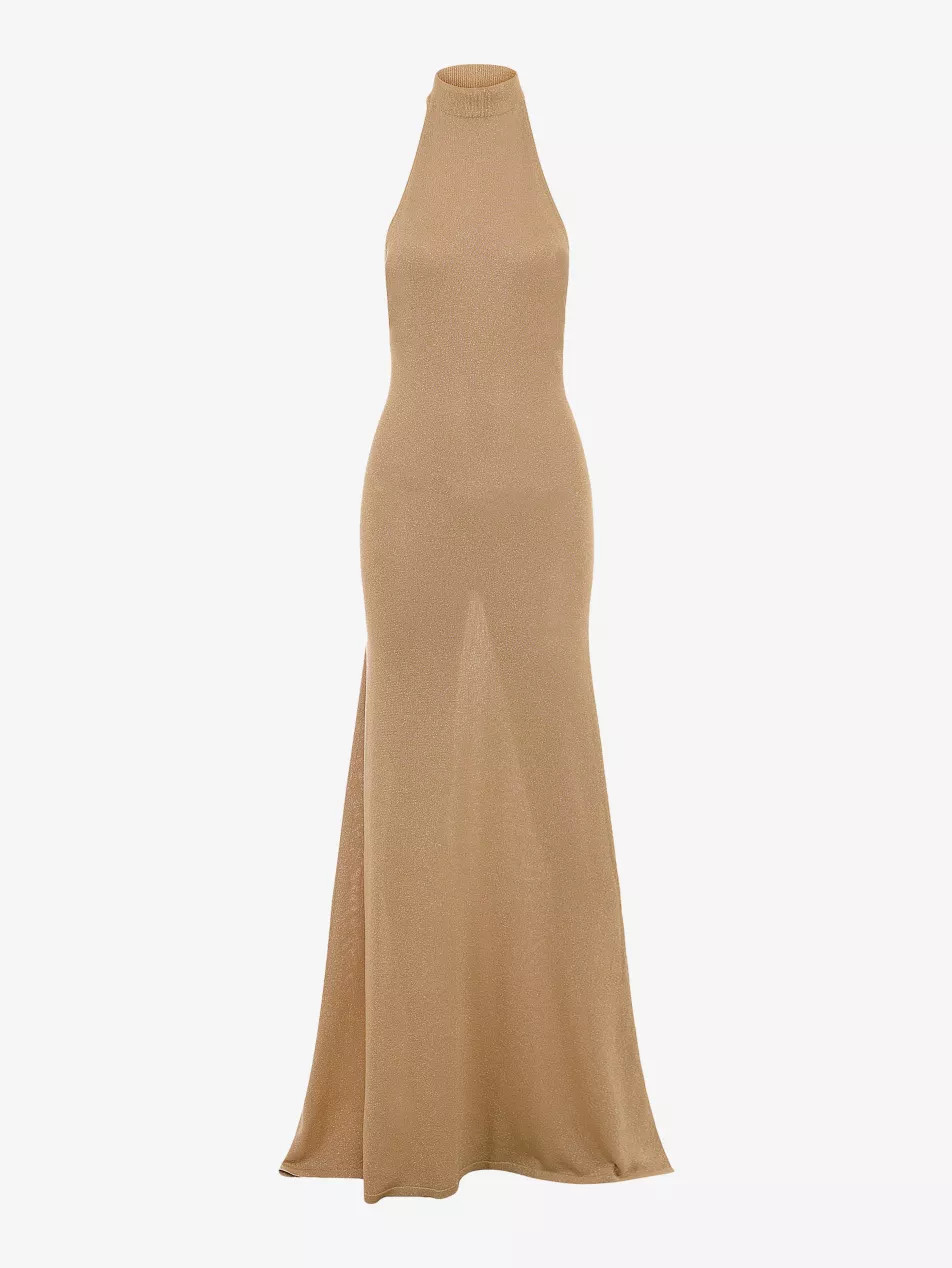 Selia high-neck stretch-knit maxi dress | Selfridges