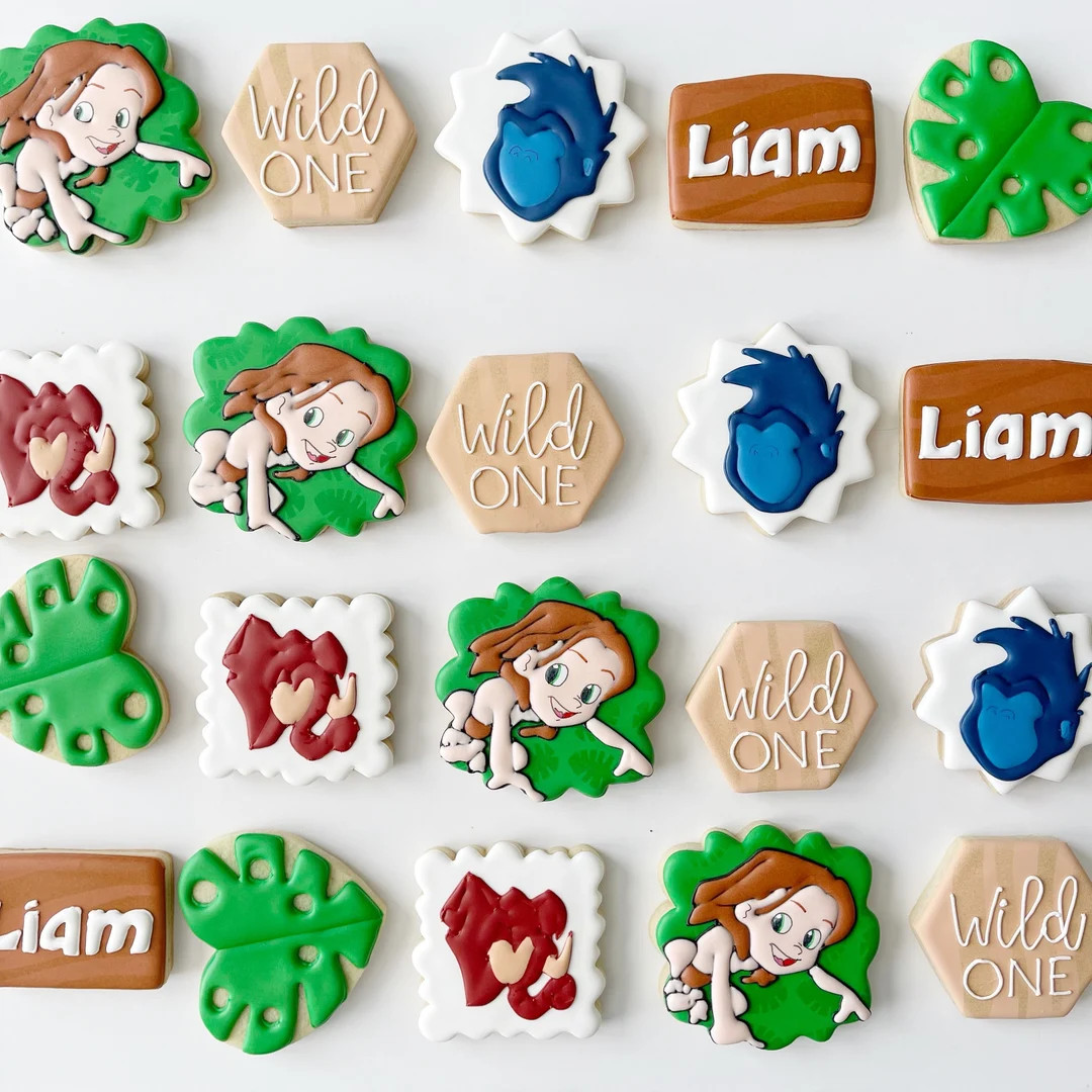 Tarzan Sugar Cookies, One Dozen Cookies, Custom Tarzan Cookies, Birthday Cookies, Royal Icing Coo... | Etsy (US)
