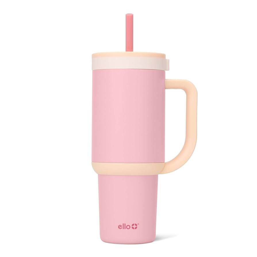 Ello Oasis 30 oz Tumbler with Handle & Retracting Straw | Reusable Insulated Stainless Steel Cup ... | Amazon (US)