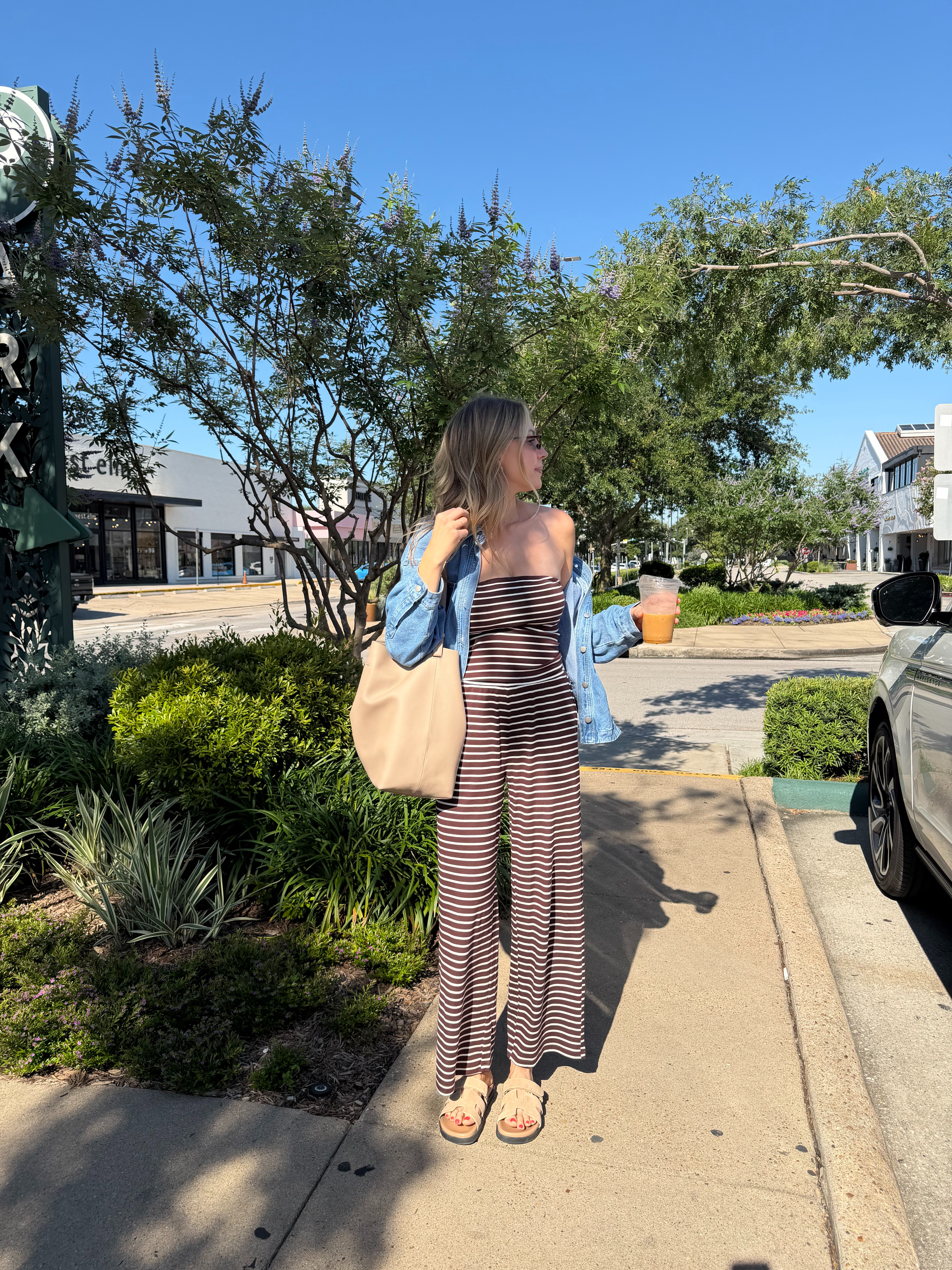 Summer mom outfit! Size S in the set + the best strapless bra!!
 

 #LTKootd #LTKmomlife #LTKTall