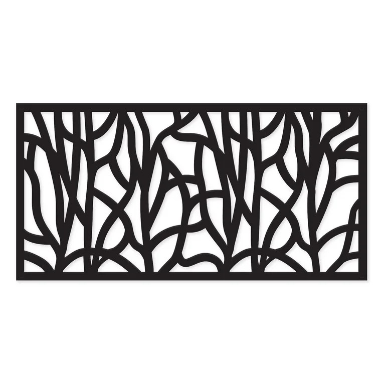 Grid Axcents Decorative Privacy Lattice Panel 2ft. x 4 ft. (Black Willow) | Walmart (US)