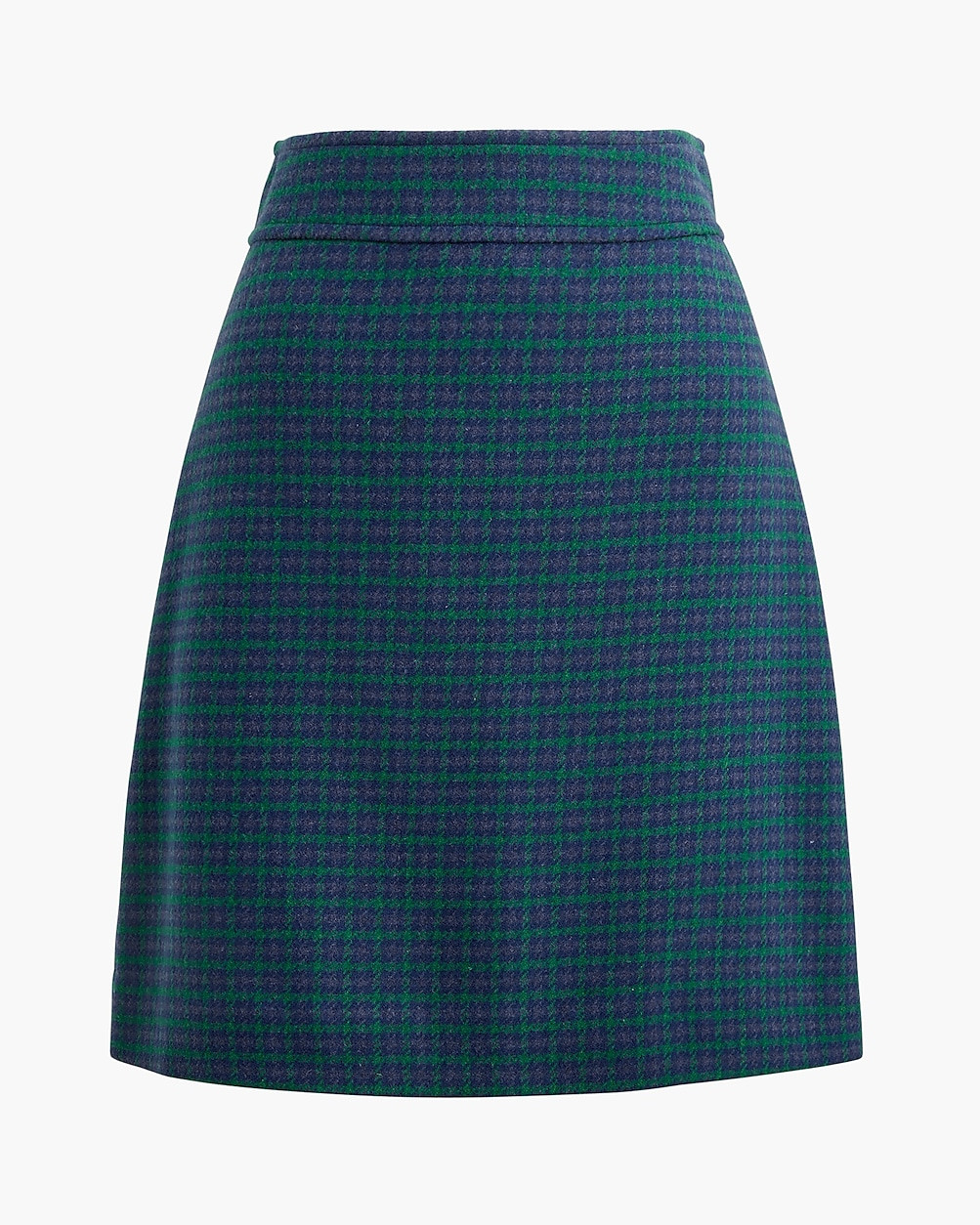 Plaid wool-blend A-line mini skirt | J.Crew Factory