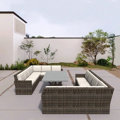 Bevill 12 - Person Outdoor Seating Group With Cushions | Wayfair North America