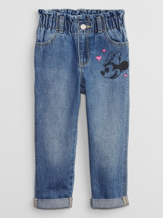 babyGap &amp;#124 Disney Minnie Mouse Paperbag Mom Jeans | Gap Factory