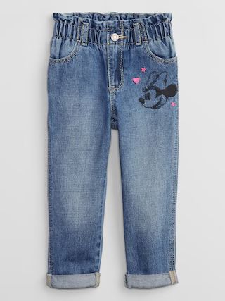 babyGap &amp;#124 Disney Minnie Mouse Paperbag Mom Jeans | Gap Factory