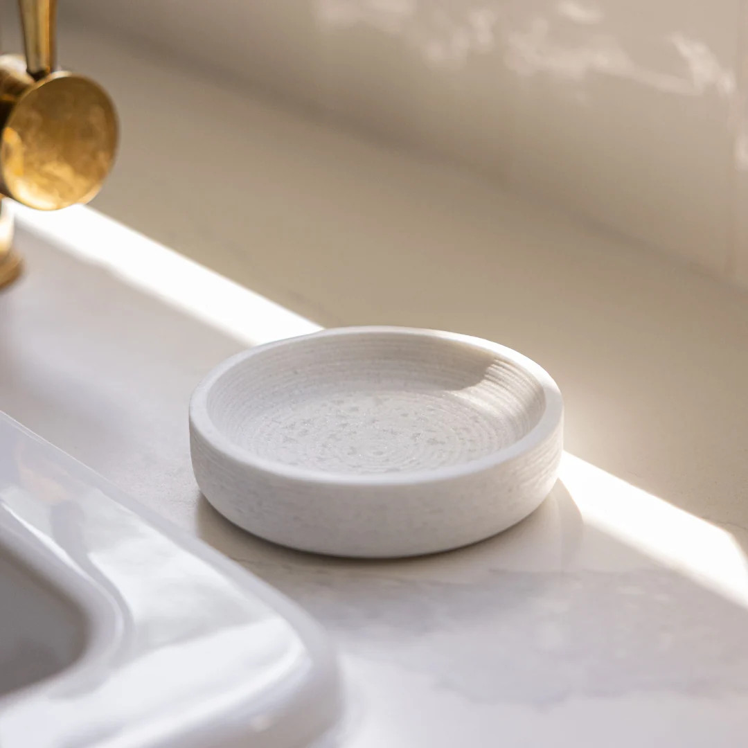 Marble Soap & Brush Holder | luxe bCO