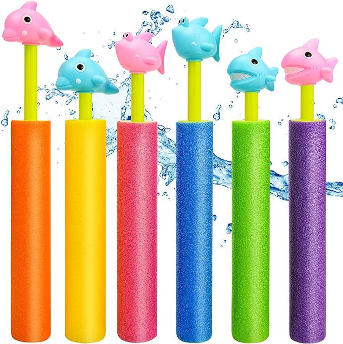 balnore Water Guns Toys for Kids, 6 Pcs Pool Party Games Summer Outdoor Beach Water Blaster Shoot... | Amazon (US)