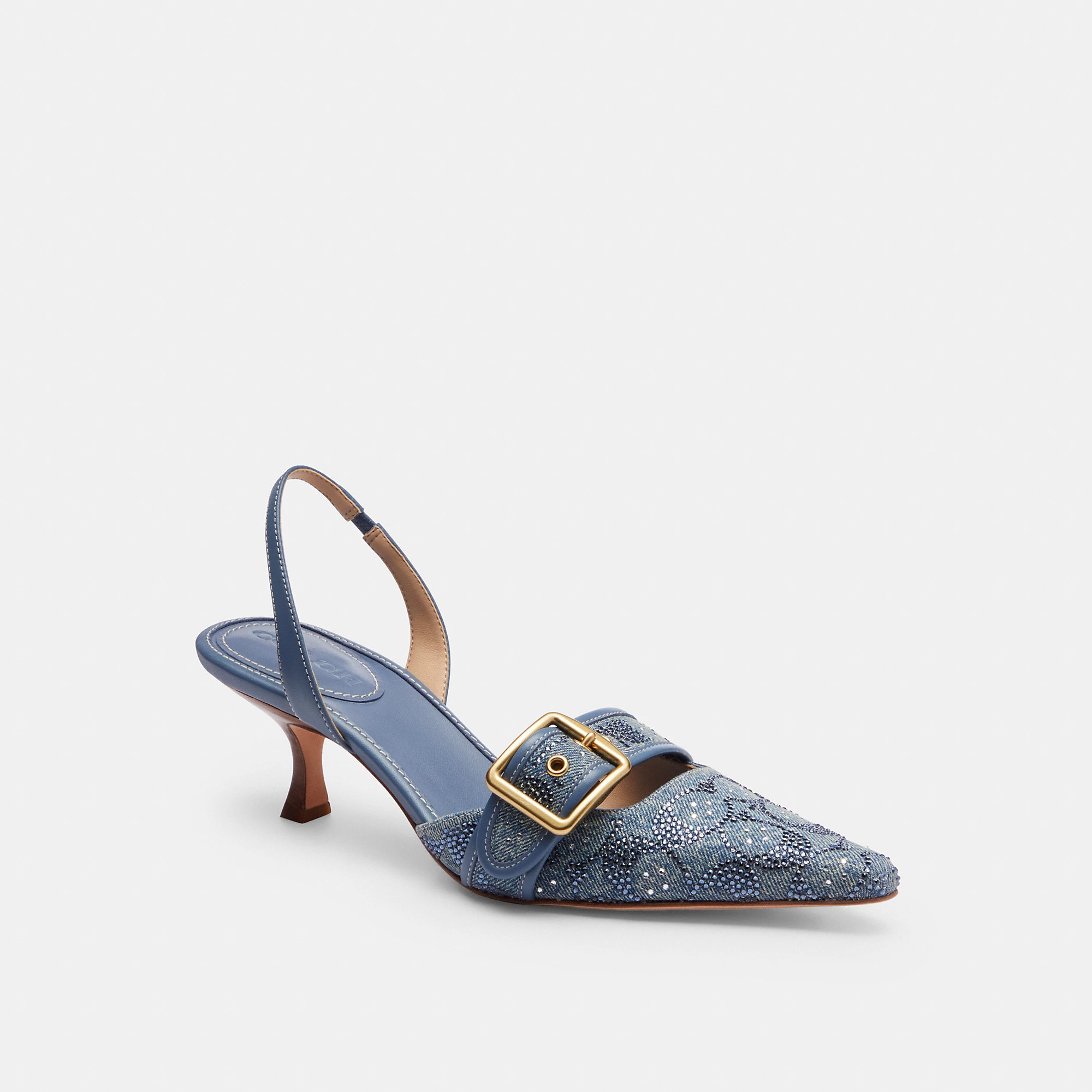 Margot Slingback In Crystal Signature Denim | Coach (US)