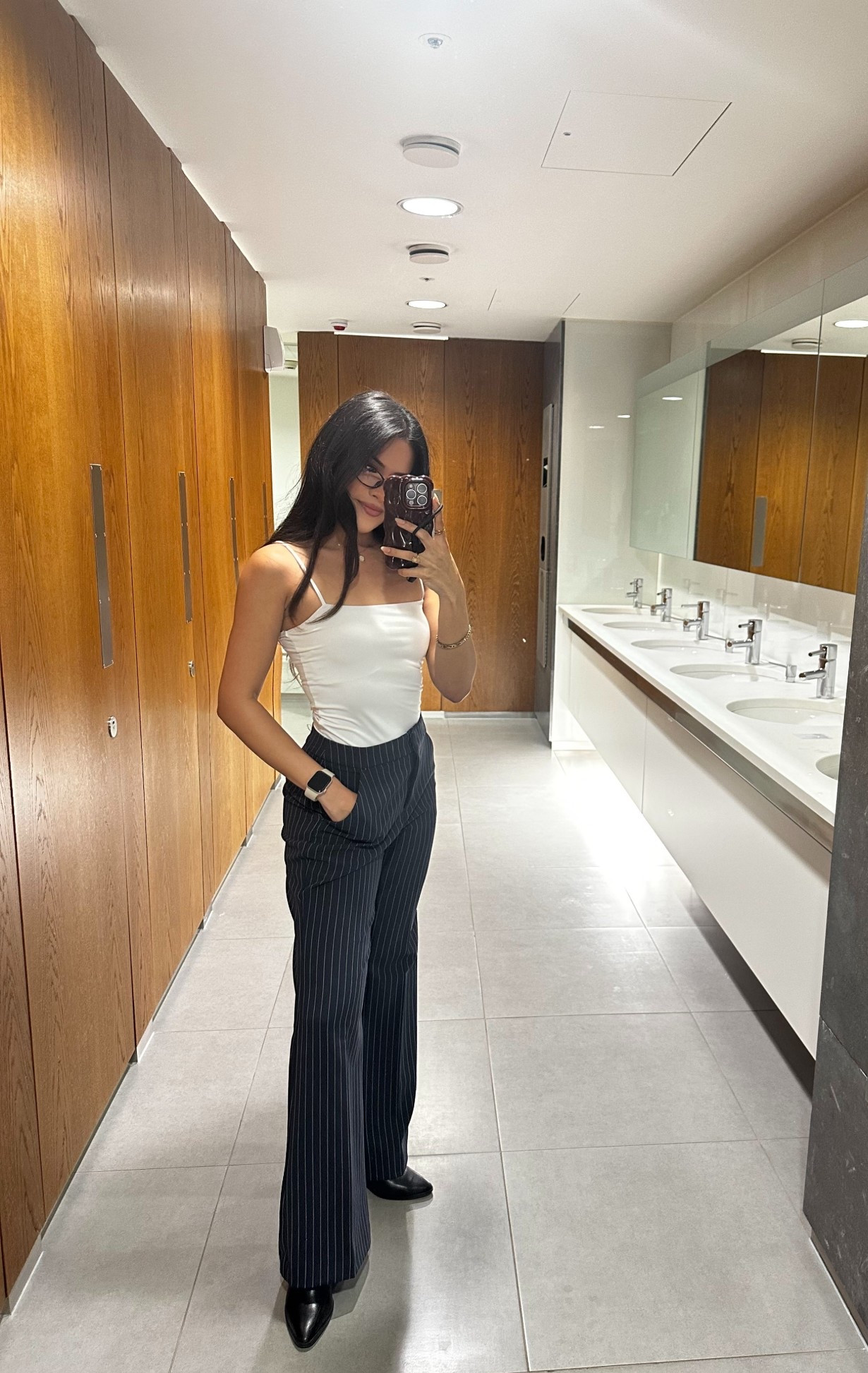 Work fits for autumn 🍂 featuring my pinstripe navy flared trousers 💙 

#LTKautumn #LTKworkwear #LTKmodest