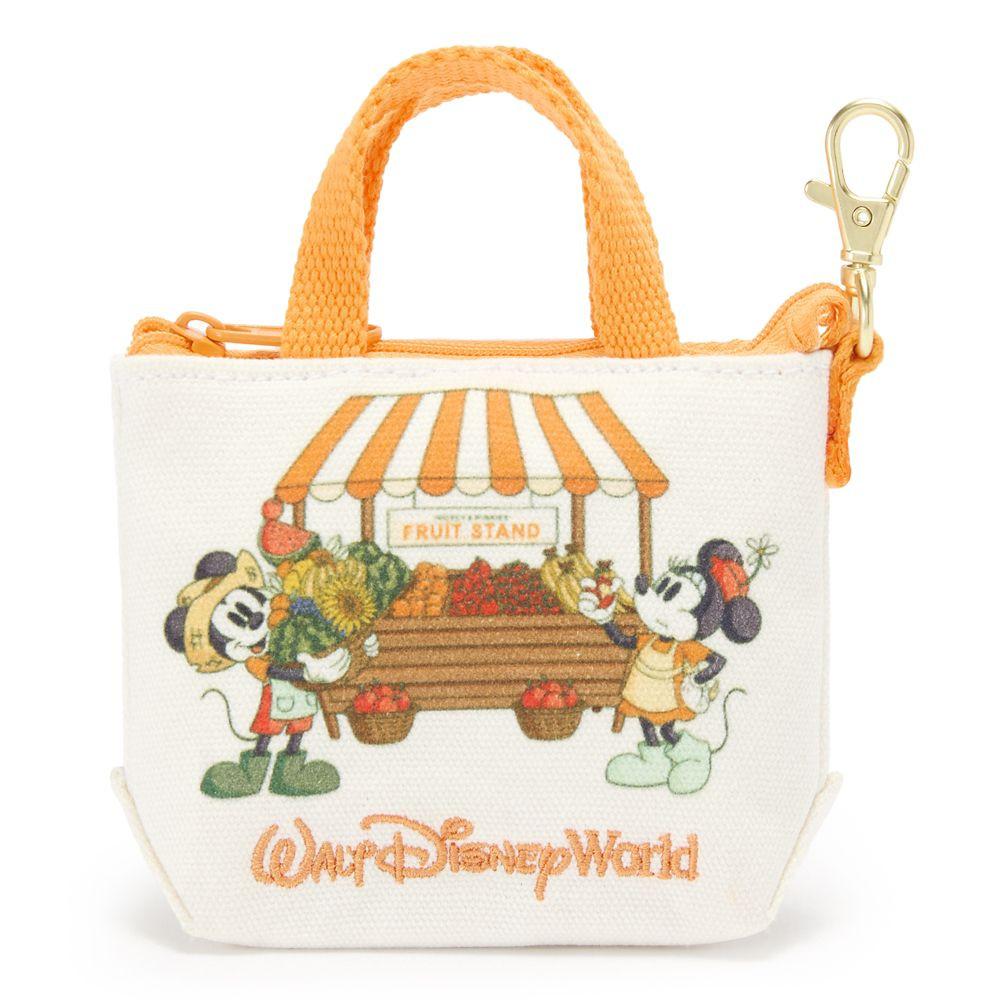 Mickey and Minnie's Fruit Stand Micro Canvas Tote Charm – Walt Disney World | Disney Store