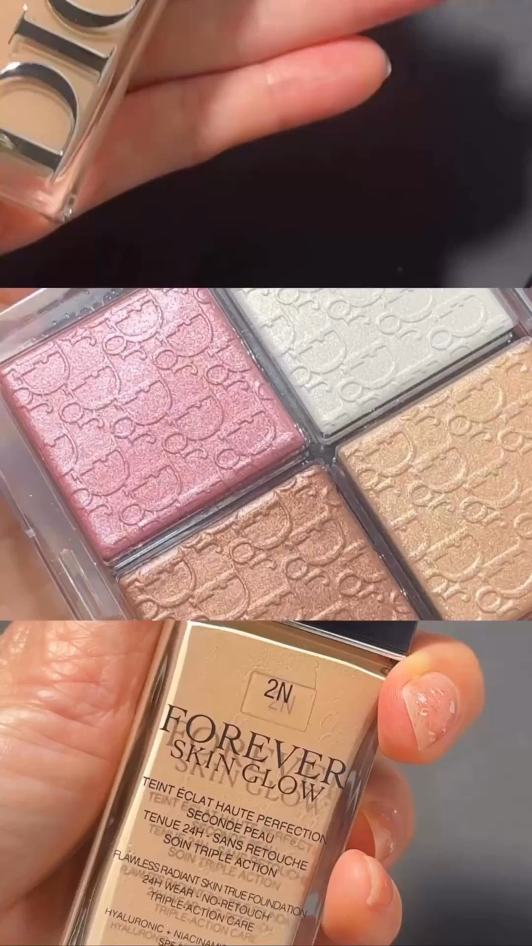 Luxury Glow Test ✨ Dior Foundation + Highlighter First Impression

First impression of my new ✨ Dior Forever Skin Glow Foundation + Dior Backstage Glow Maximizer Palette ✨

This combo is giving healthy, radiant skin without looking heavy.

The foundation feels lightweight but still gives that natural radiant finish — almost like “my skin but better,” but more polished. It blends seamlessly, and I can already tell it’s made for long wear (heat + humidity friendly 👀). Love that it’s infused with skincare ingredients like hyaluronic acid, niacinamide, and peptides — makeup that actually works on your skin over time.

The highlighter palette… SO GOOD. The glow is refined, not chunky. That pearlescent pigment-in-gel texture melts into the skin and gives a soft luminous sheen instead of sitting on top. You get multiple finishes — from subtle everyday glow to more intense sculpted shine — and it works on face, eyes, and even collarbones.

Overall first impression: luxury, skin-like, and effortlessly radiant.

Detailed review coming soon 👀

#DiorFoundation #DiorGlow #LuxuryMakeup #GlassSkinMakeup #HighlighterPalette