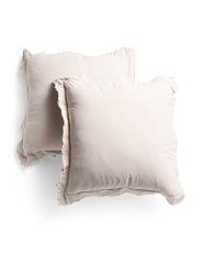 Made In Portugal 22x22 2pk Fringed Linen Pillows | Throw Pillows | T.J.Maxx | TJ Maxx