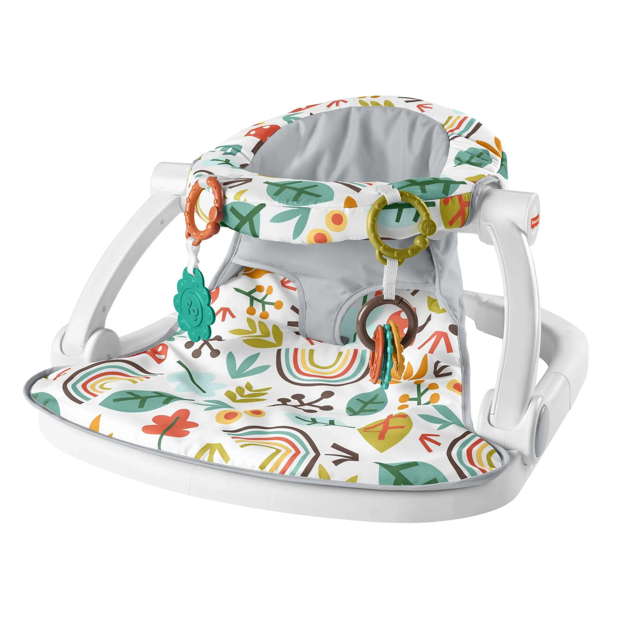 Fisher-Price Sit-Me-up Floor Seat Portable Infant Chair with Toys, Whimsical Forest | Walmart (US)