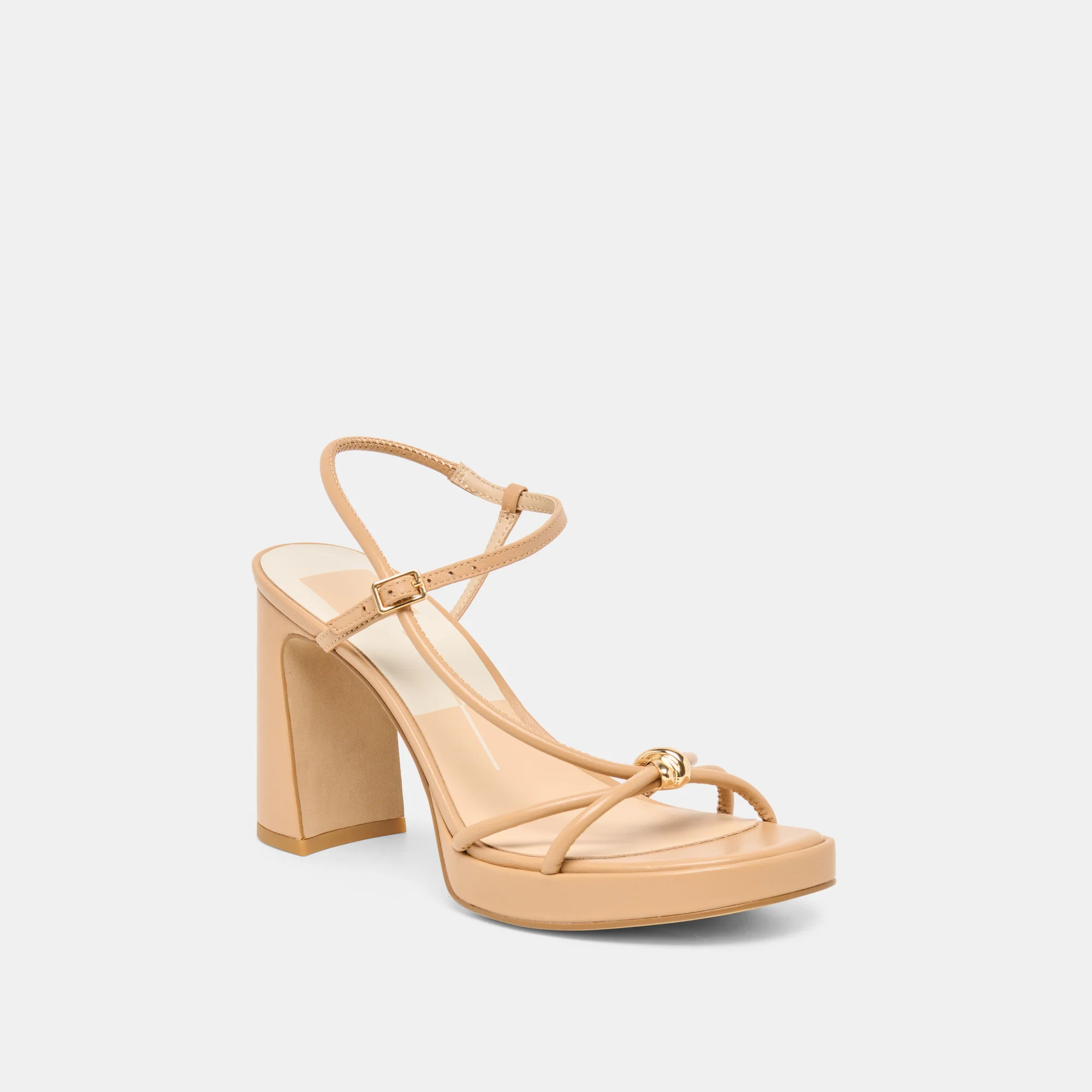 Odete Heels Lt Tan Leather | DolceVita.com