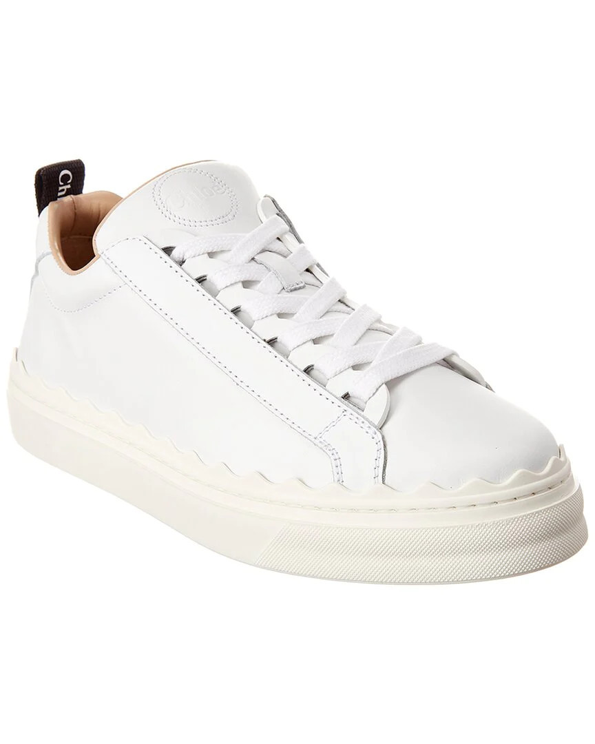 Chloe Lauren Scalloped Leather Sneaker | Shop Simon
